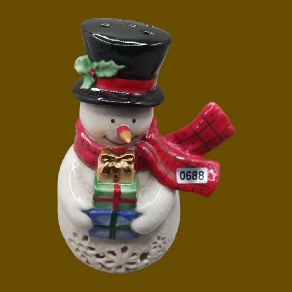 Department 56 snowman tealight candle holder